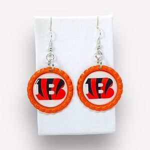 Cincinnati Bengals Bottle Cap  Earrings